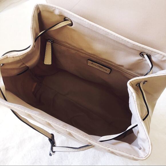 Sam Edelman Ivory Quilted Faux Leather Backpack - Picture 7 of 12